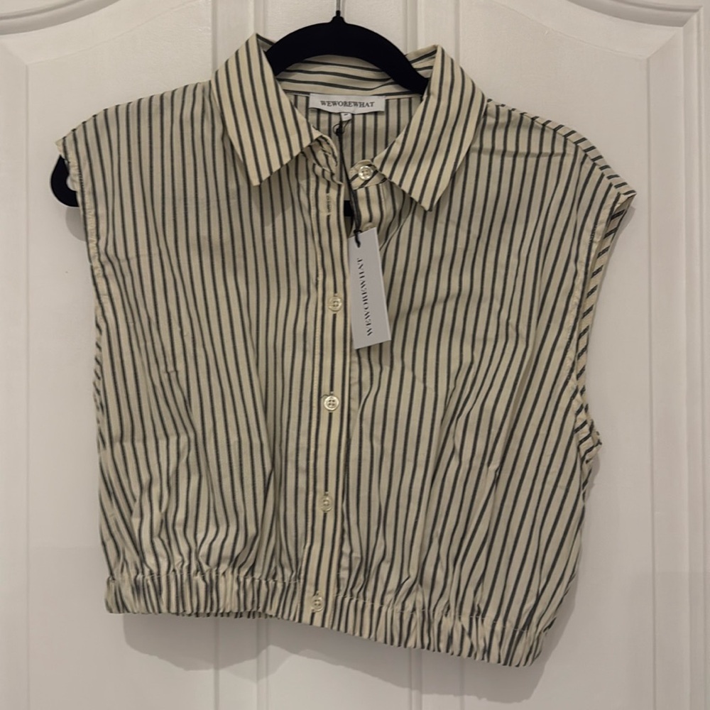 We Wore What Sleeveless Popover Shirt